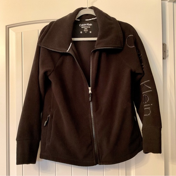 Calvin Klein black Zip-Up fleece jacket - Picture 1 of 5